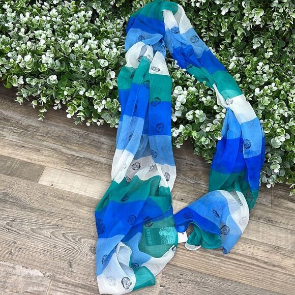 Kensie Coastal Ocean Seashell Sheer Scarf NWT - Picture 5 of 14